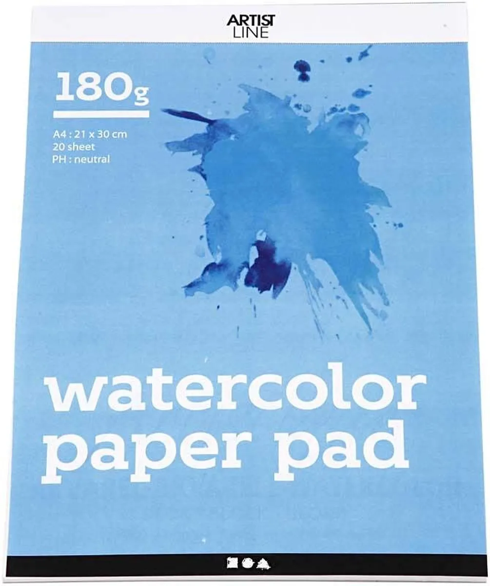 Creativ Company Aquarelblok A4 Wit - 20 Vel