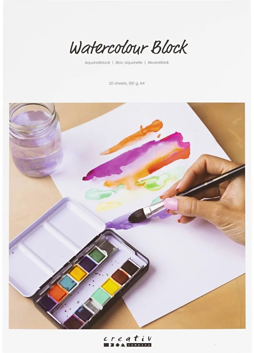 Creativ Company Aquarelblok A4 Wit - 20 Vel