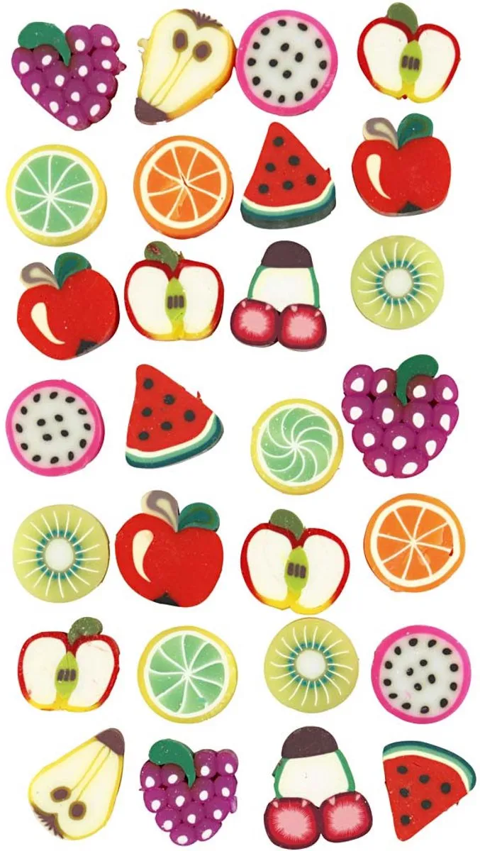 Creativ Company Fruit Kralen 10mm - Multicolor - 200 Stuks