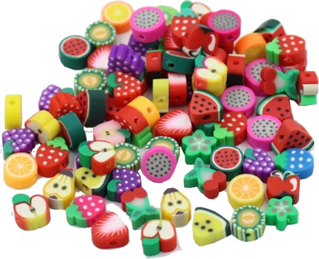 Creativ Company Fruit Kralen 10mm - Multicolor - 200 Stuks