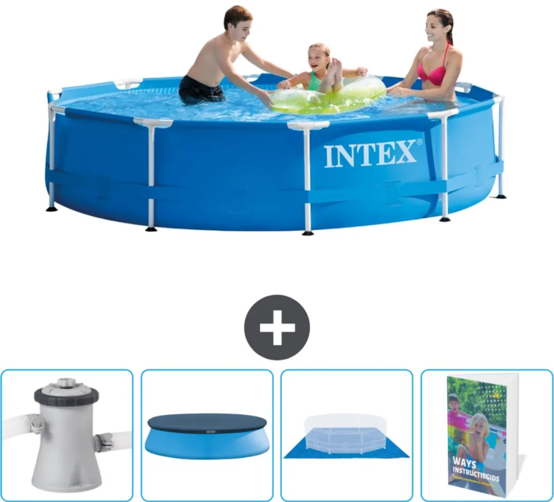 Intex 28202GN-Blauw Rond Frame Zwembad 305cm
