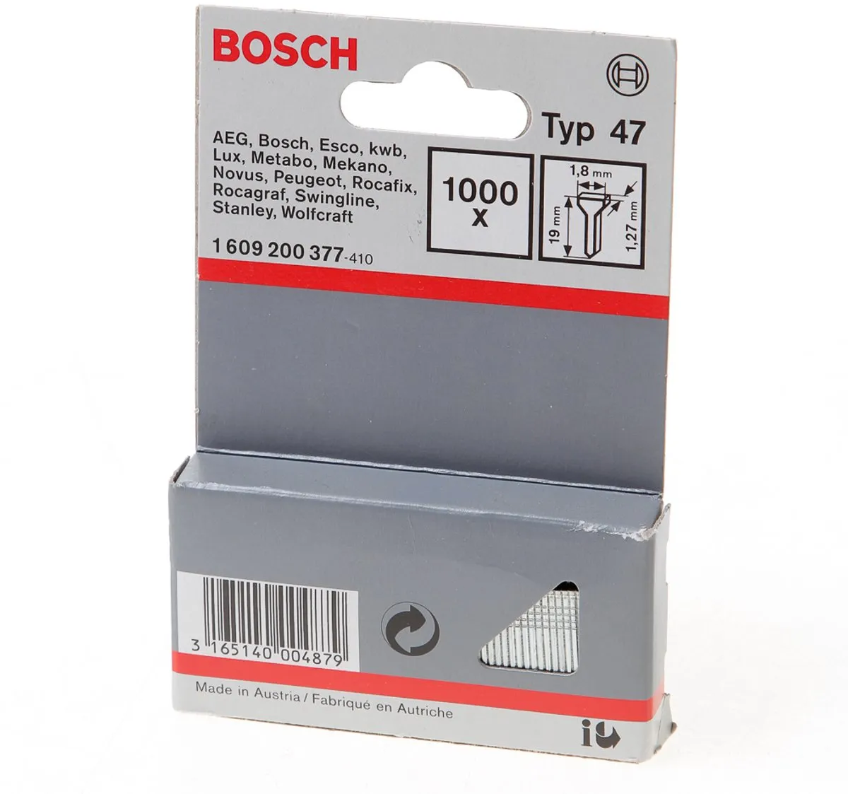 Bosch Nagel Type 47 1609200377 - 1,8x1,27x19mm
