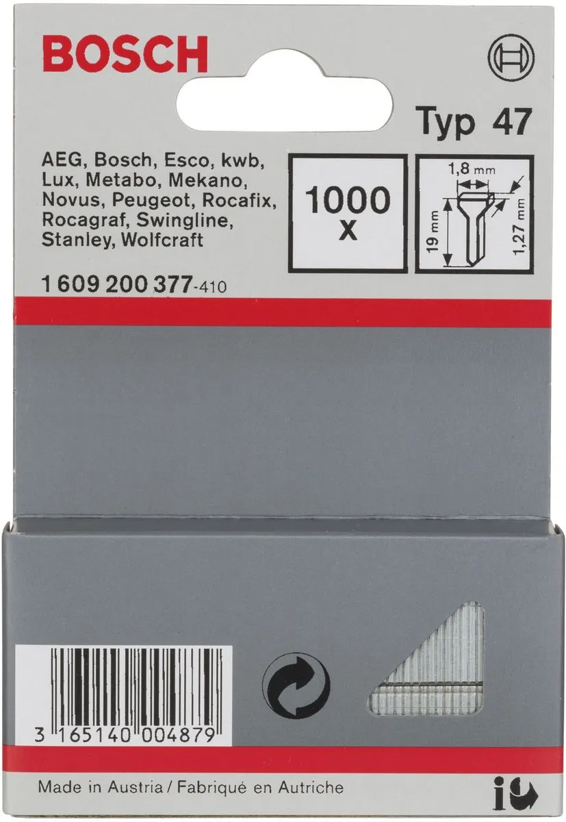 Bosch Nagel Type 47 1609200377 - 1,8x1,27x19mm