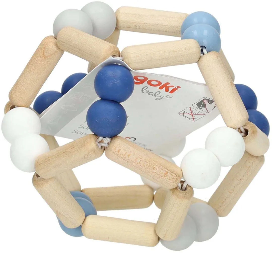 Goki Baby Bijtring BAL Blauw Ø8,5cm - Silicone