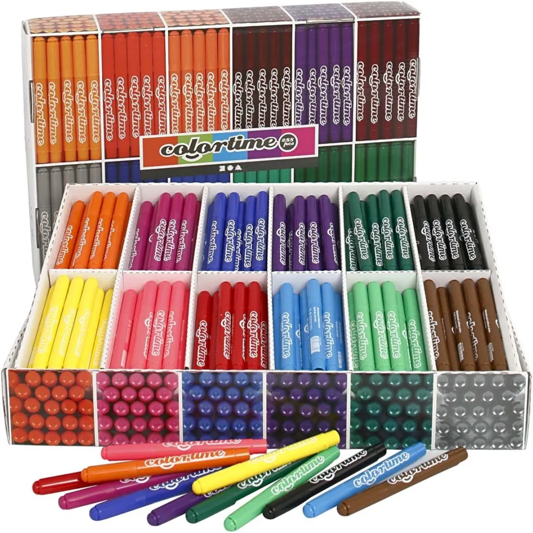 Colortime Stiften Assorti 24 Stuks - 5mm Lijn