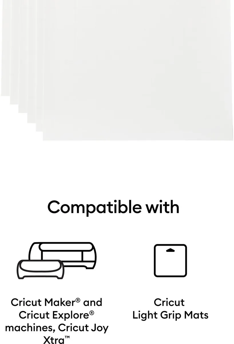 Cricut Printbaar Vinyl A4 Transparant - 12 Vellen