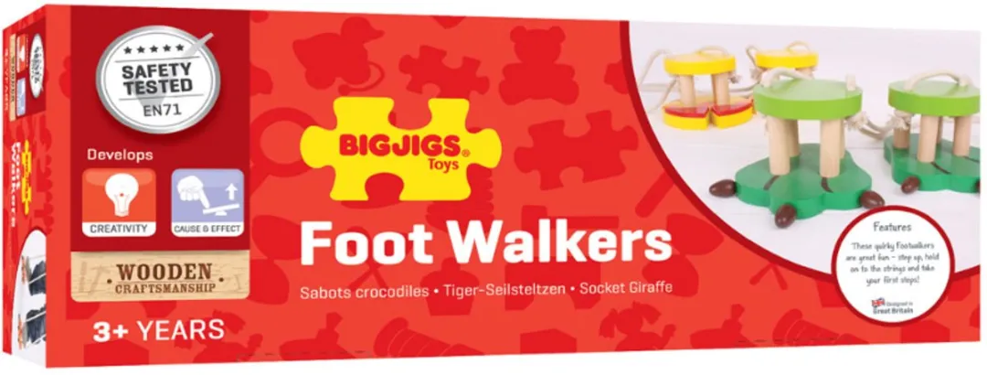 BIGJIGS Houten Loopklossen Krokodil BJ868
