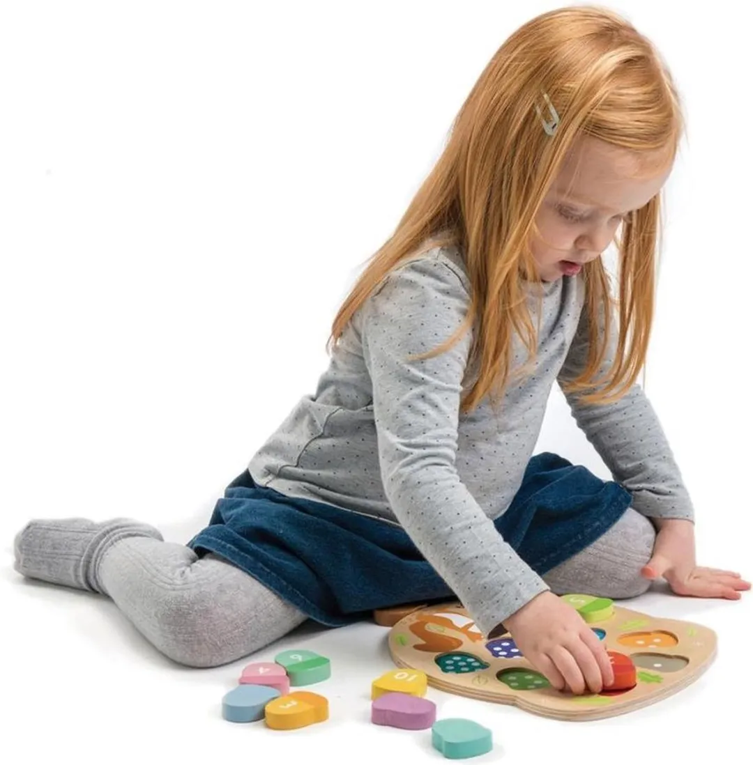 Tender Toys Vormenpuzzel Eikels Junior Hout 11 Stuks - Multicolor