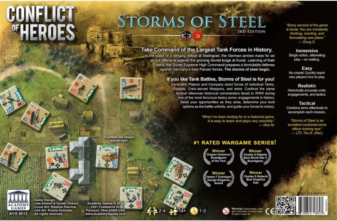 Academy Games Conflict of Heroes Storms of Steel - Tactisch oorlogsspel