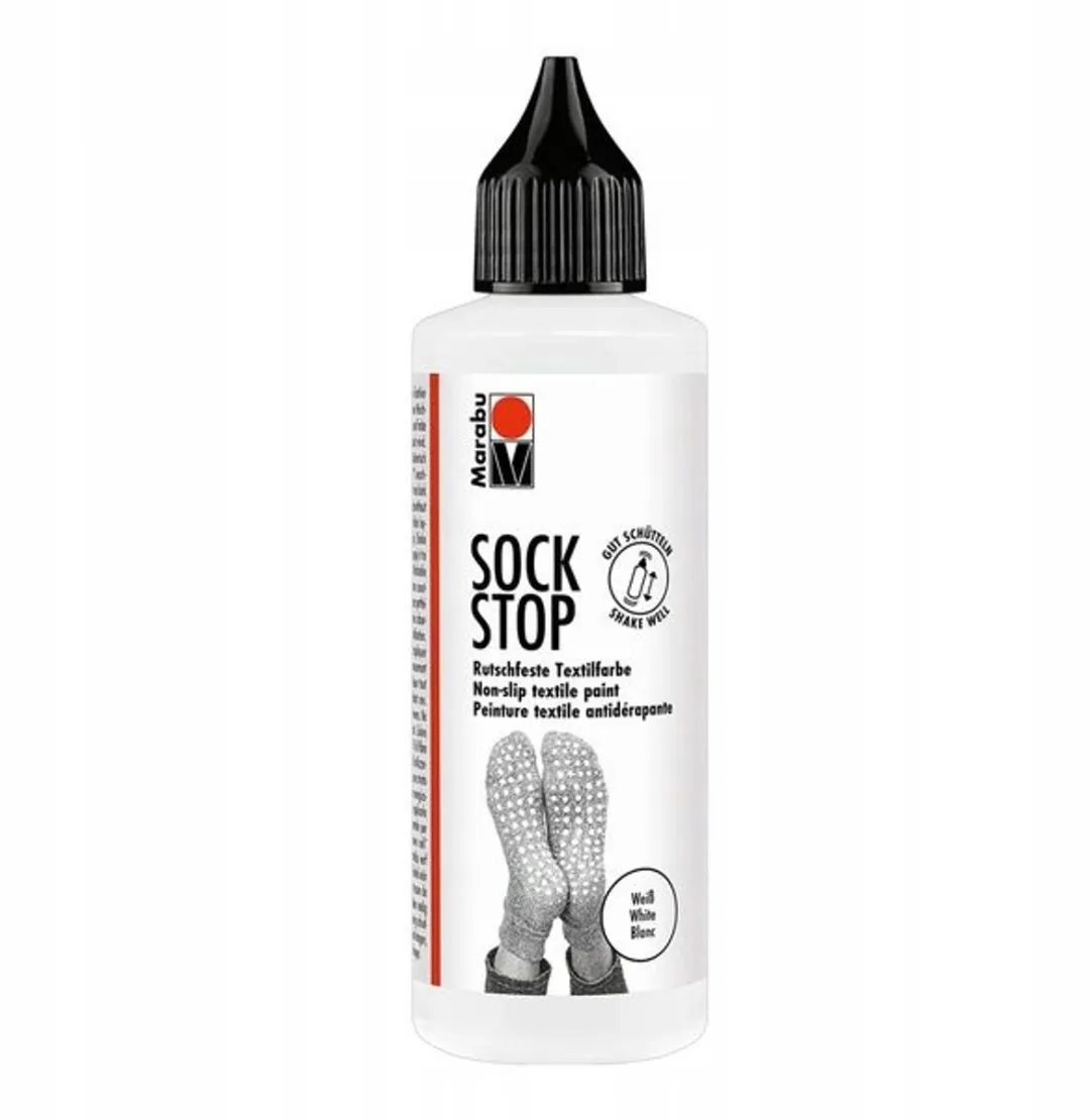 Marabu Sock Stop Antislip Verf Wit 90ml