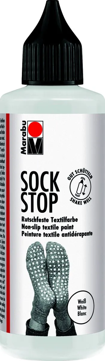 Marabu Sock Stop Antislip Verf Wit 90ml