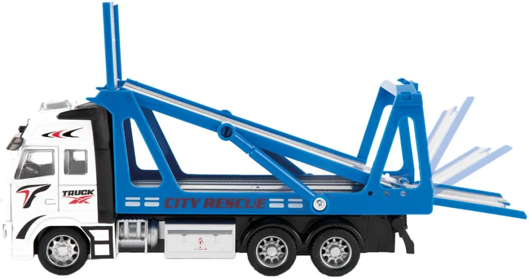 Toi-Toys Metal Pull Back Auto Transporter 1:38 - Blauw