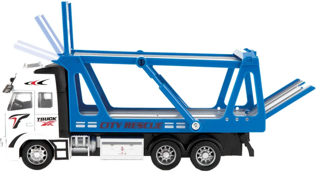 Toi-Toys Metal Pull Back Auto Transporter 1:38 - Blauw