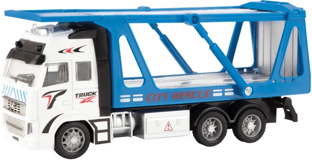 Toi-Toys Metal Pull Back Auto Transporter 1:38 - Blauw
