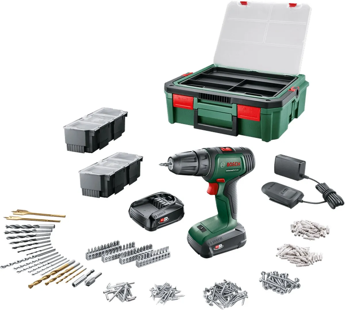 Bosch UniversalDrill 18 Accuboormachine 10mm - 2 Accu's - 20 Instellingen