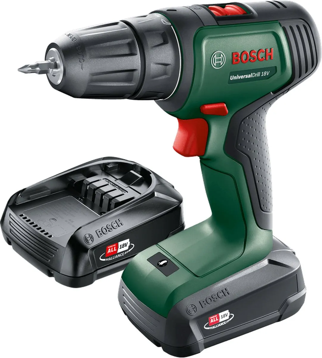 Bosch UniversalDrill 18 Accuboormachine 10mm - 2 Accu's - 20 Instellingen