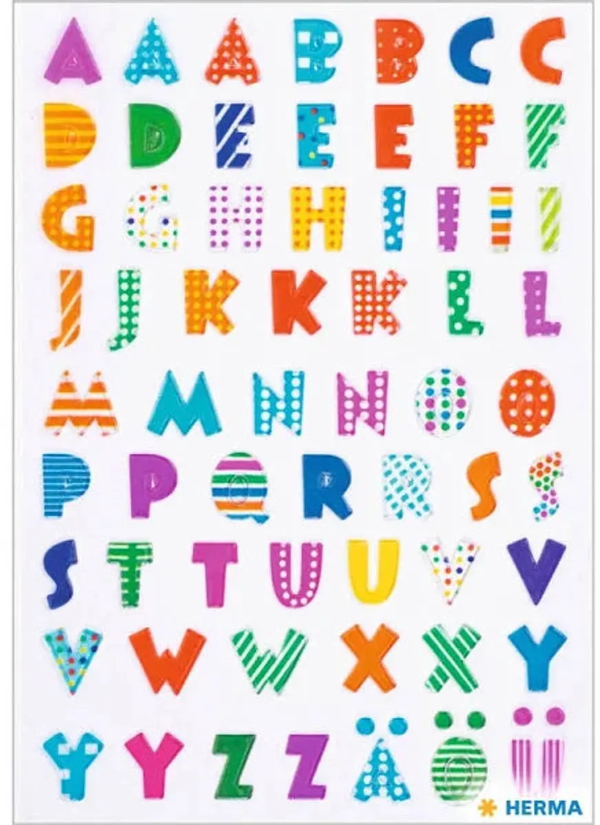 Herma Alfabet Stickers - 62 Stuks - afbeelding 6 van 6