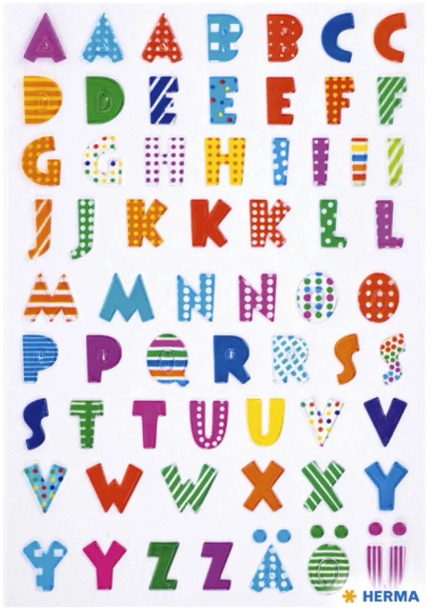 Herma Alfabet Stickers - 62 Stuks