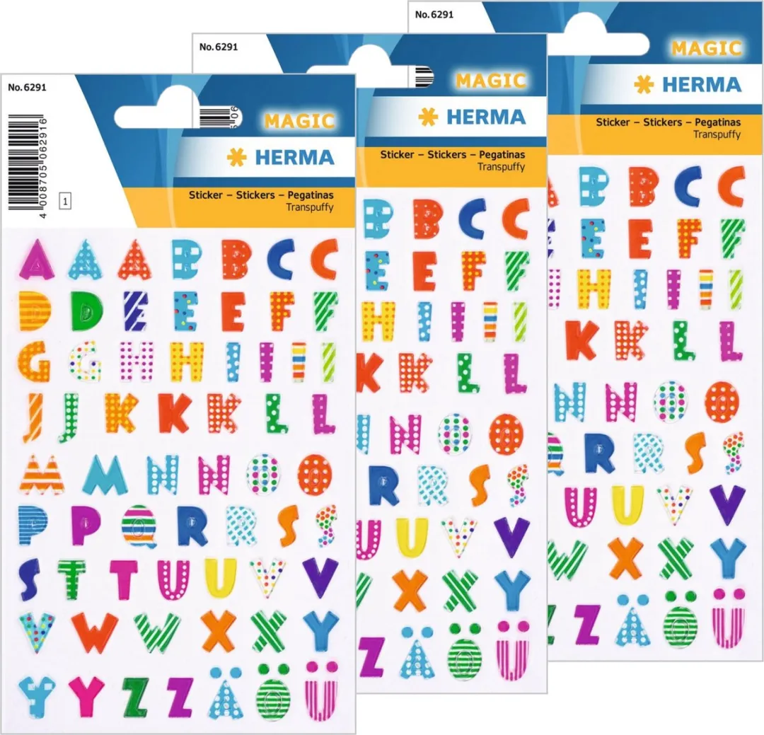 Herma Alfabet Stickers - 62 Stuks