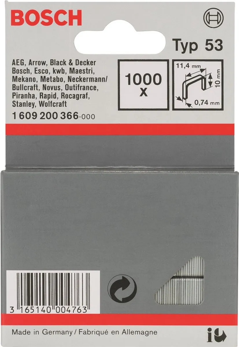 Bosch Draadstiften 11,4x0,74x10mm