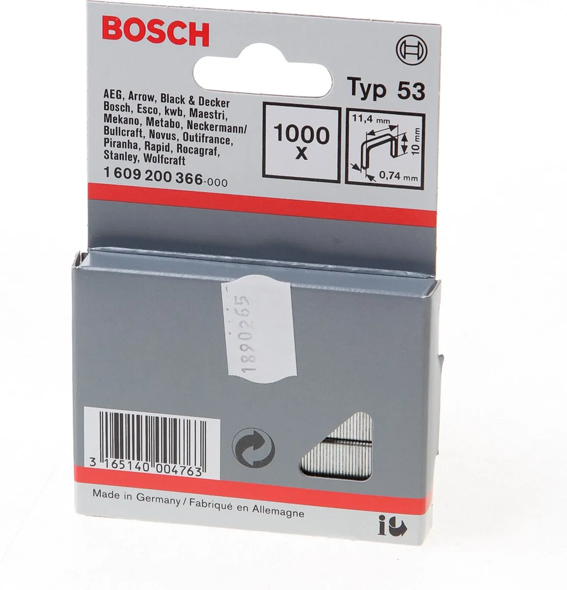 Bosch Draadstiften 11,4x0,74x10mm - 1000 Stuks