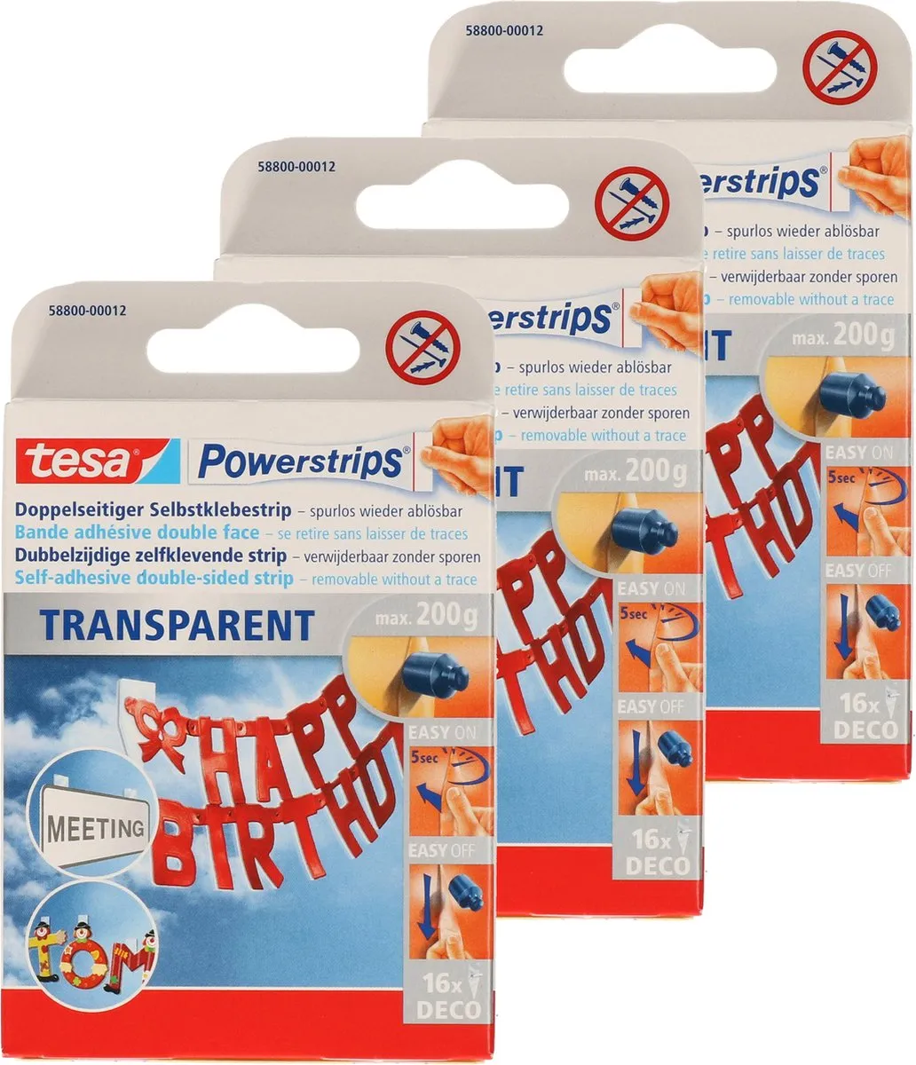 Tesa Powerstrips Deco 48 Stuks