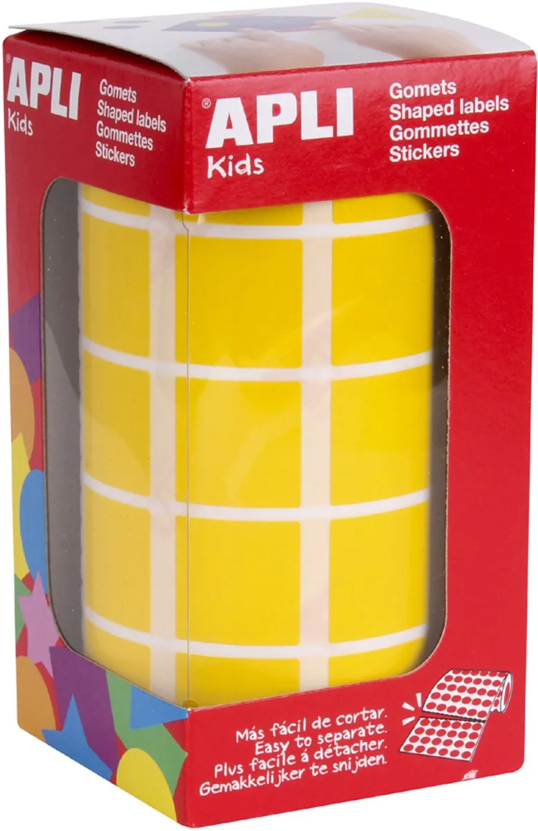 Apli Kids Kinder Stickervellen Vierkanten op Rol