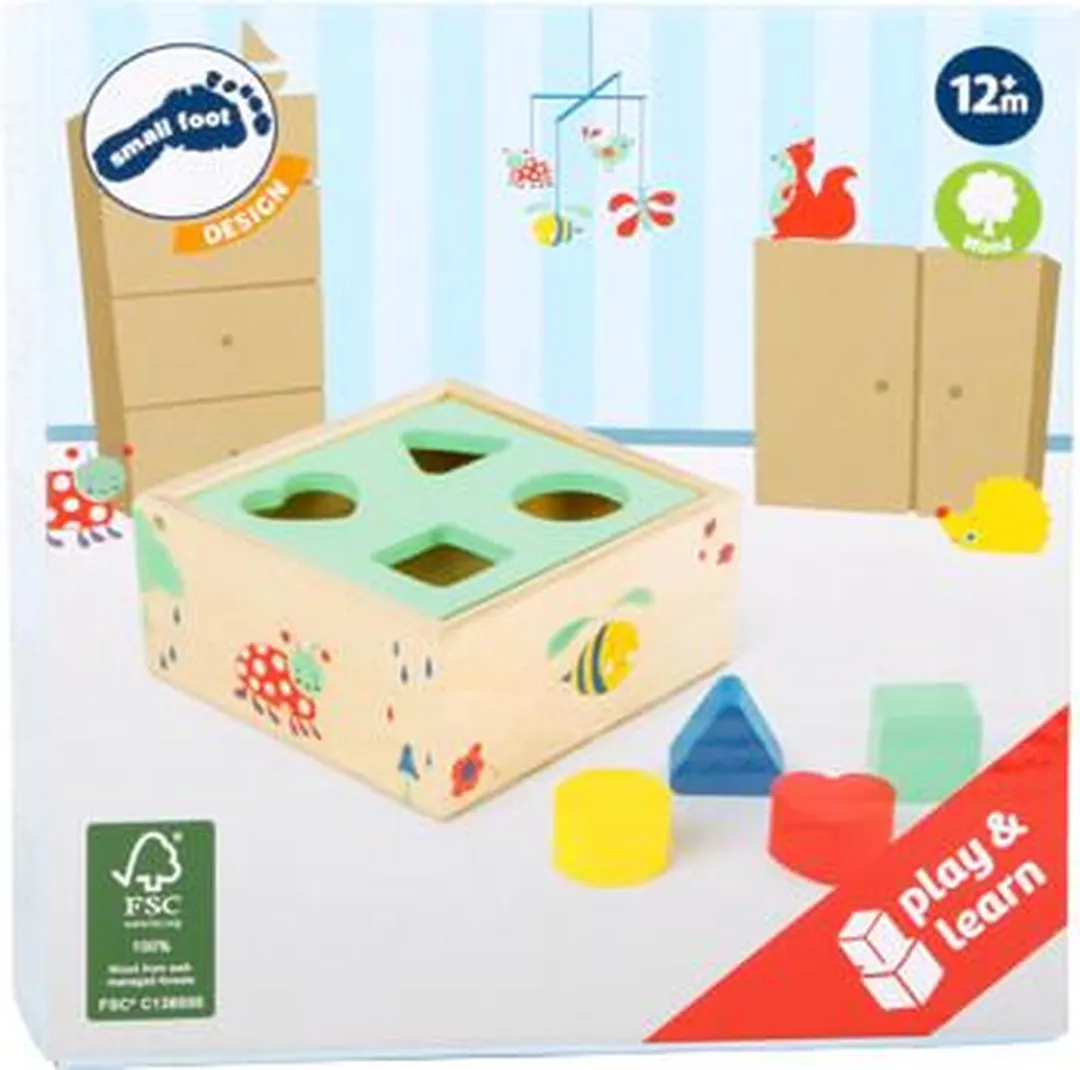Small Foot Houten Vormenstoof met Blokken Natuur - 5-delig