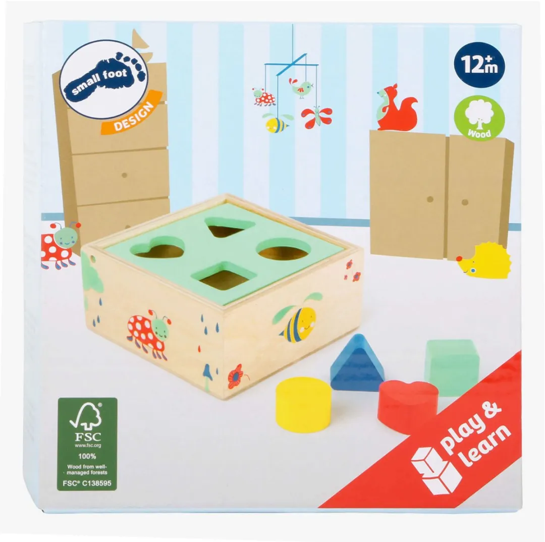 Small Foot Houten Vormenstoof met Blokken Natuur - 5-delig