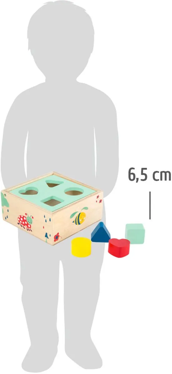 Small Foot Houten Vormenstoof met Blokken Natuur - 5-delig - afbeelding 6 van 6
