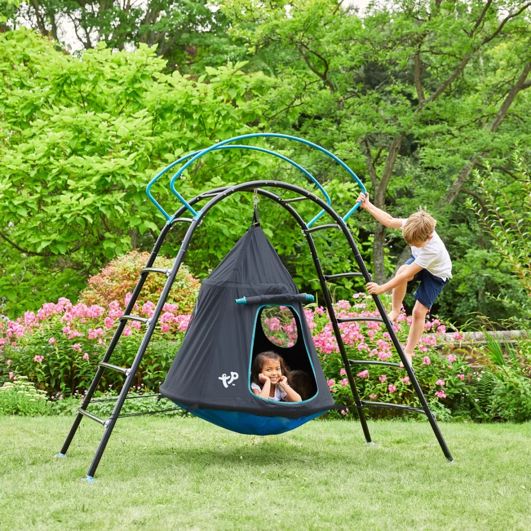 TP Toys TP848 Klimrek met Hangstoel - Staal - Zwart/Blauw