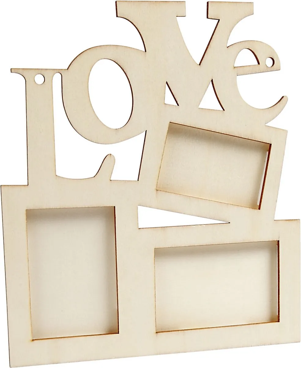 Creativ Company Houten Lijst Love 19,7x16cm - Multicolor