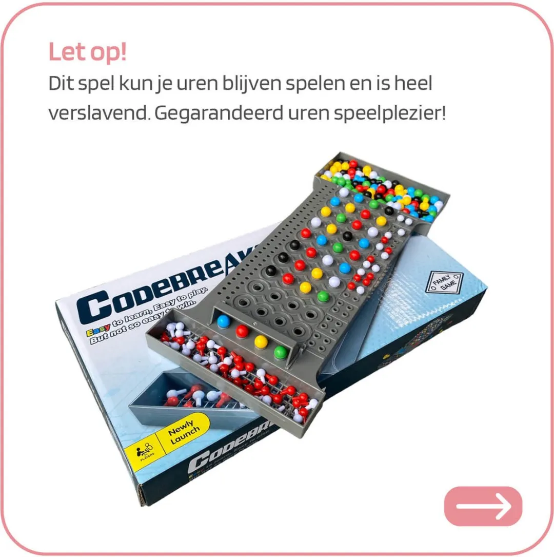 Jobber Toys Kraak de Code Bordspel - 2 Spelers