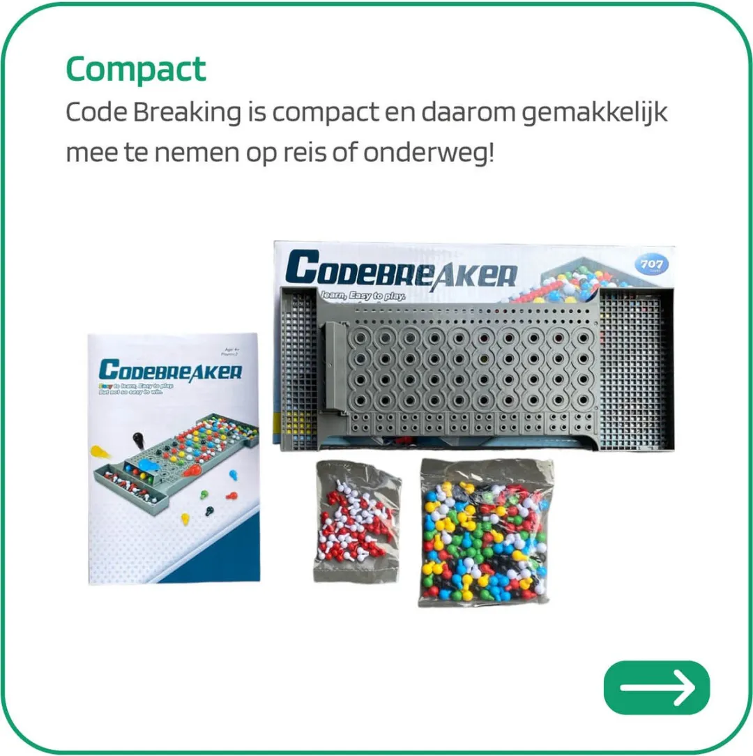 Jobber Toys Kraak de Code Bordspel - 2 Spelers