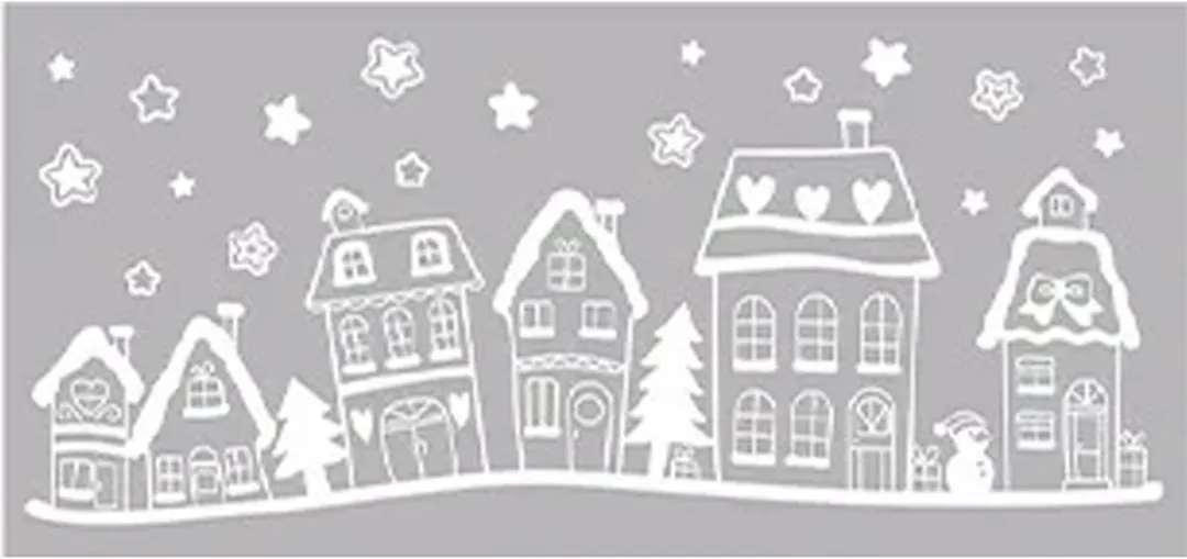 Anna's Collection Kerst Raamstickers Huisjes