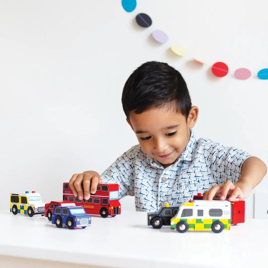 Le Toy Van Speelset Auto's London Hout LTVTV267 - Multikleur