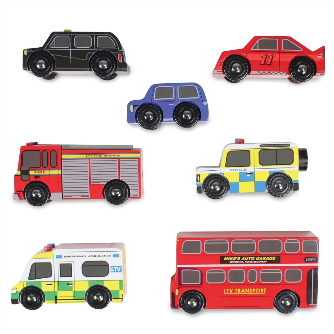 Le Toy Van Speelset Auto's London Hout LTVTV267 - Multikleur