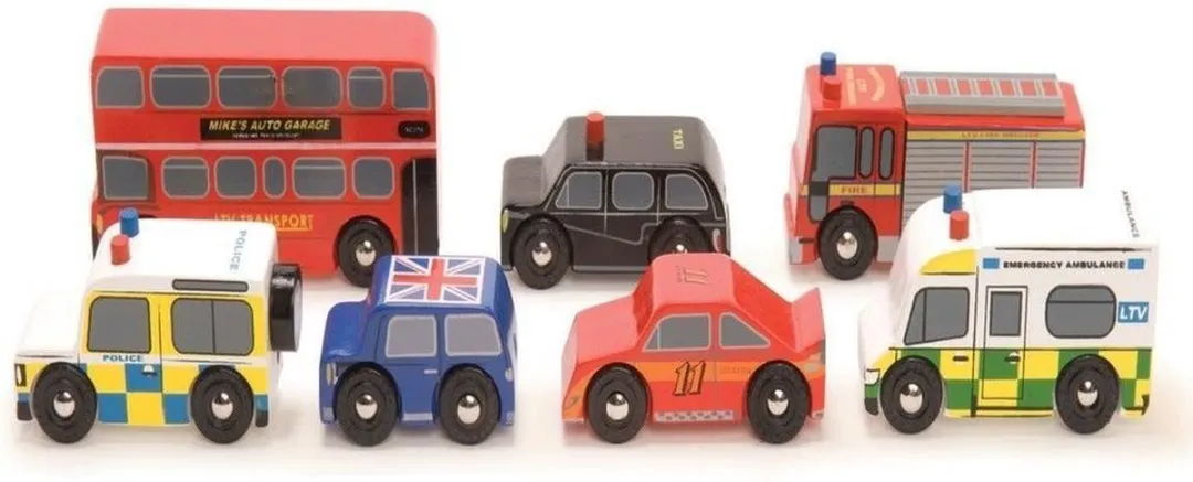 Le Toy Van Speelset Auto's London Hout LTVTV267 - Multikleur