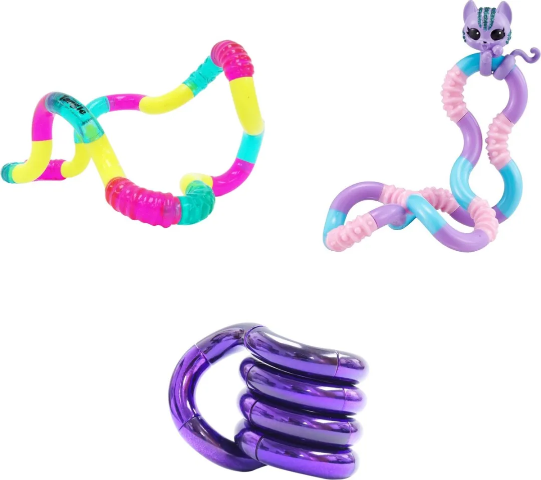 Tangle Junior Textured Oranje/Blauw & Kitty & Metallic Paars