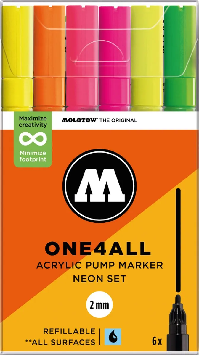 Molotow ONE4ALL Acrylstiften 2mm Set
