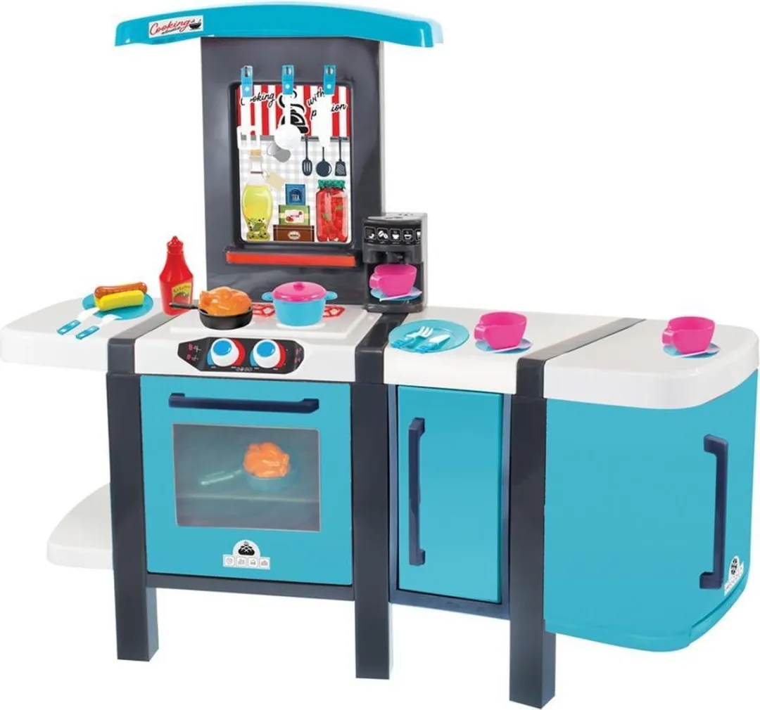 Paradiso Toys Speelkeuken Junior 114x48cm Blauw/Wit