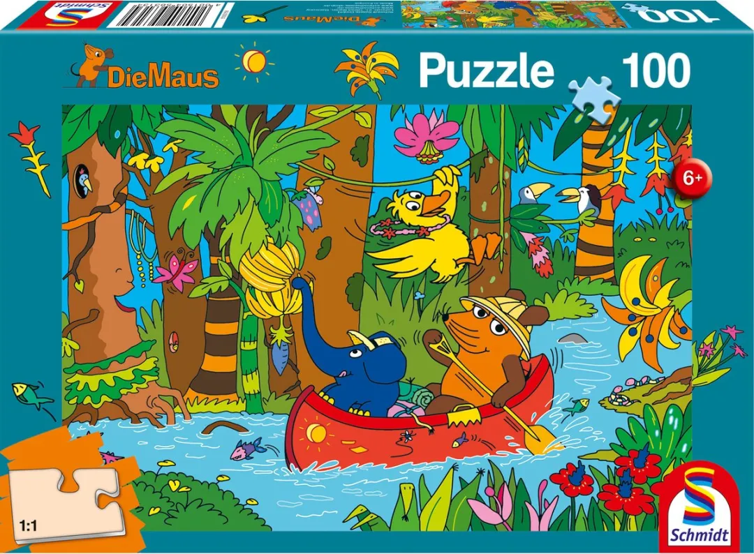 Schmidt Spiele De Muis in de Jungle Legpuzzel 100 Stuks