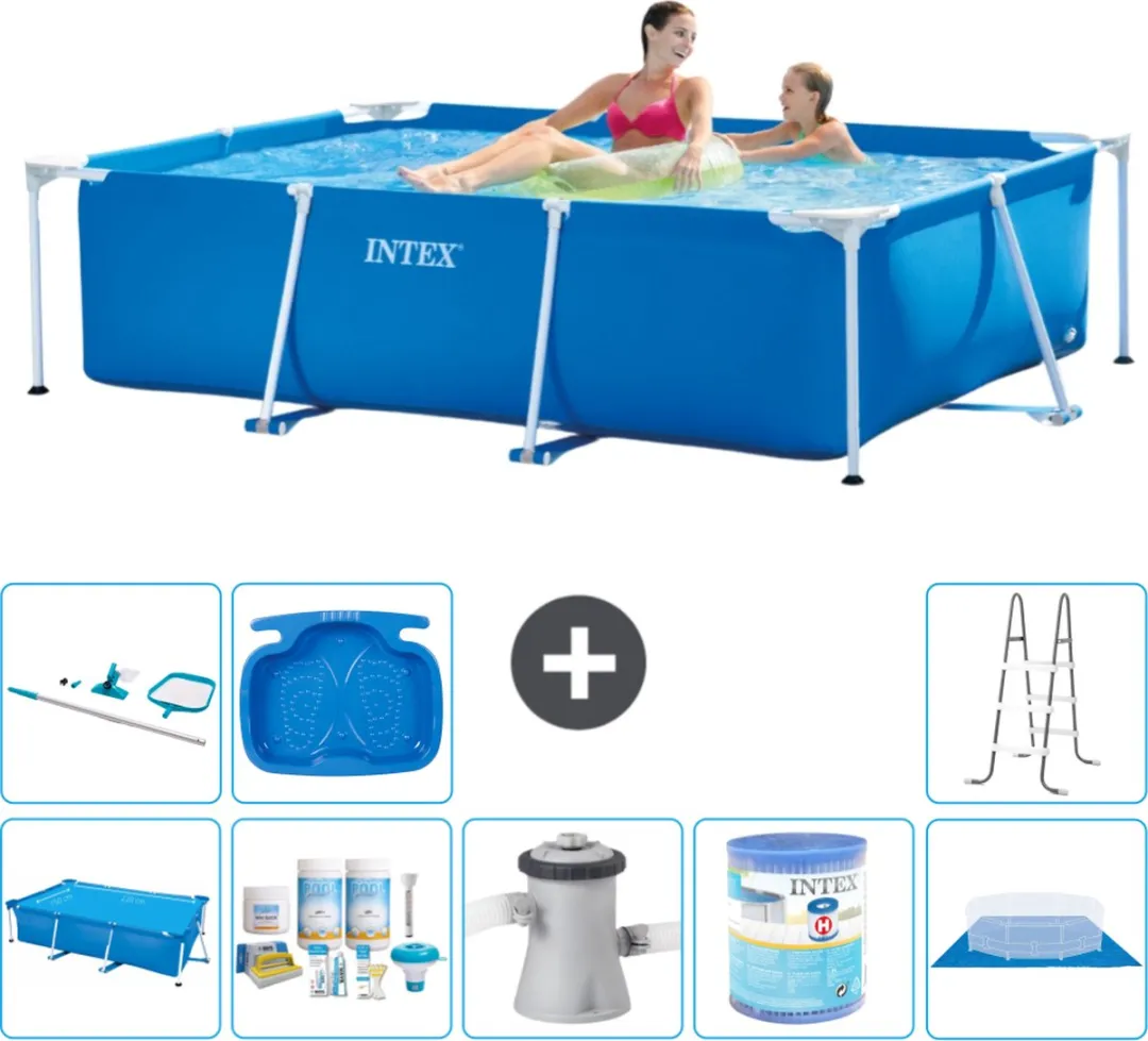 Intex Rechthoekig Frame Zwembad 220x150x60cm Blauw