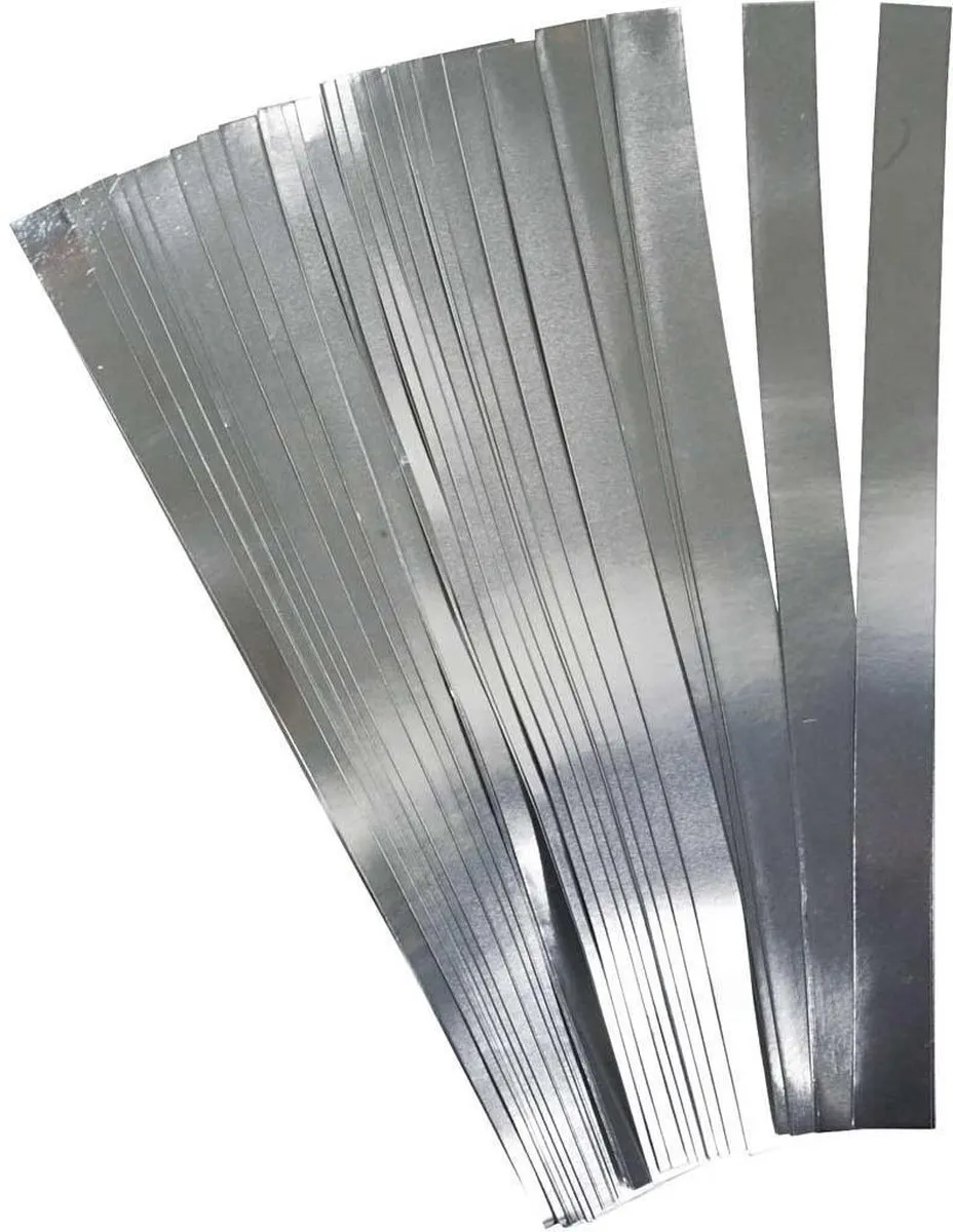 Creativ Company Vlechtstroken Zilver 100 Stuks