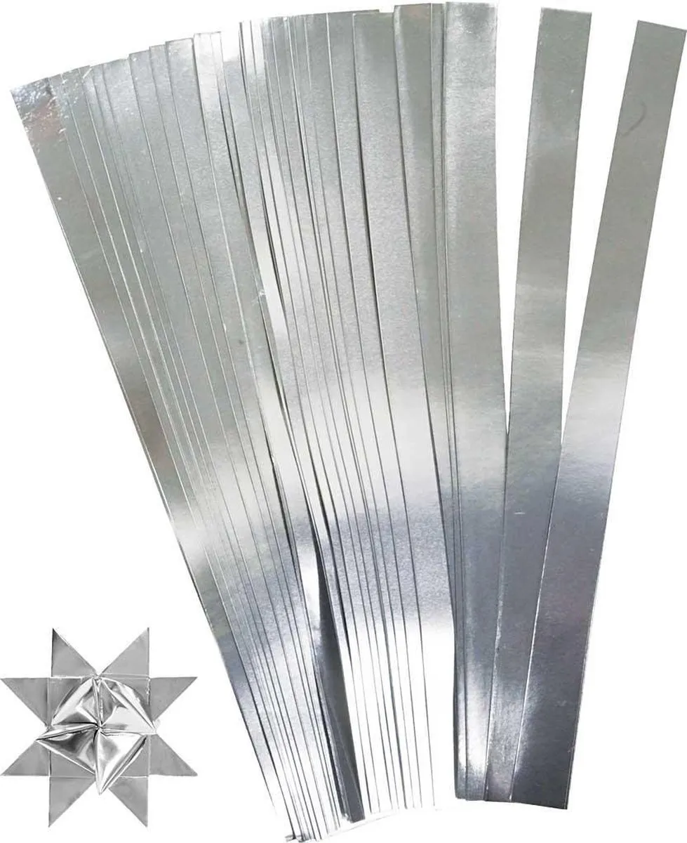 Creativ Company Vlechtstroken Zilver 100 Stuks