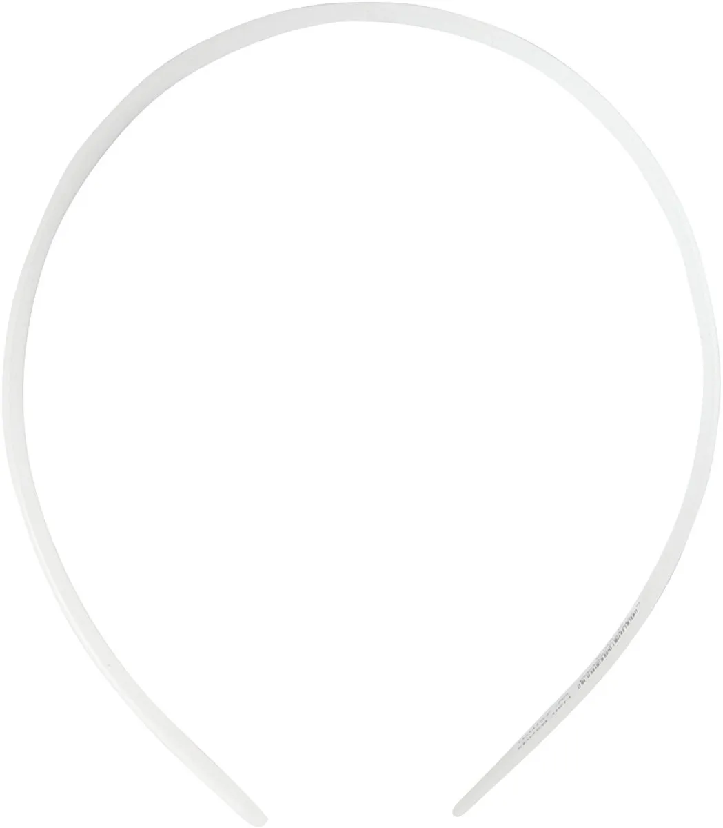 Creativ Company Haarband 25mm - Wit - 5 Stuks