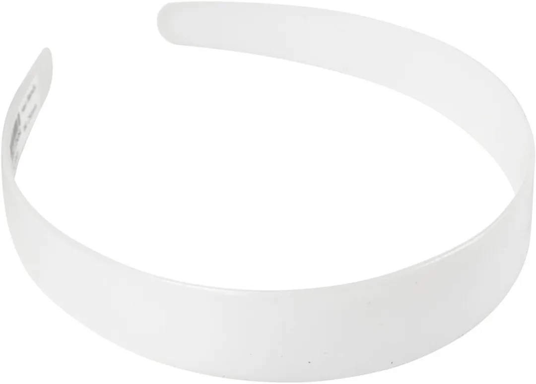 Creativ Company Haarband 25mm - Wit - 5 Stuks