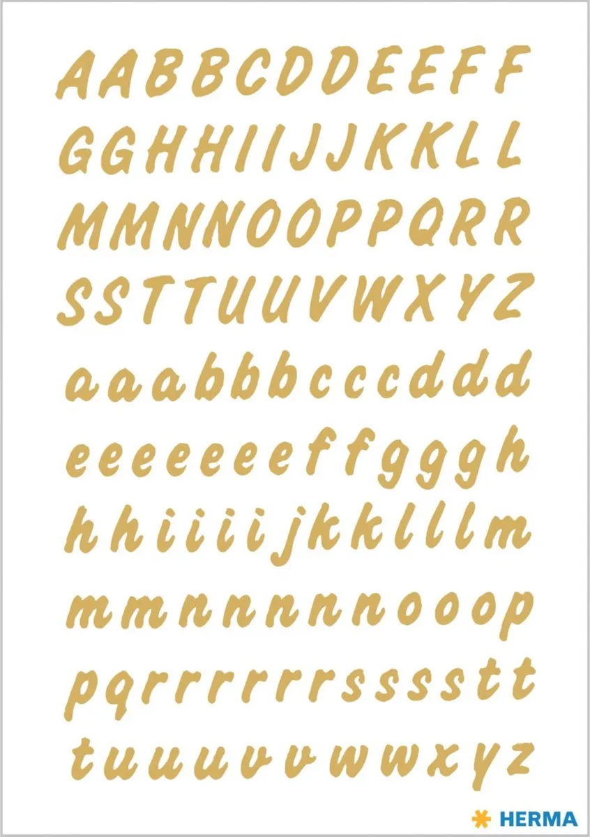 Herma Alfabet Stickers Goud 660 Stuks - 8mm