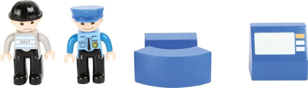 Small Foot Politiebureau met Accessoires - 4 Minifiguren