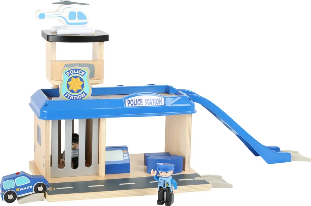 Small Foot Politiebureau met Accessoires - 4 Minifiguren
